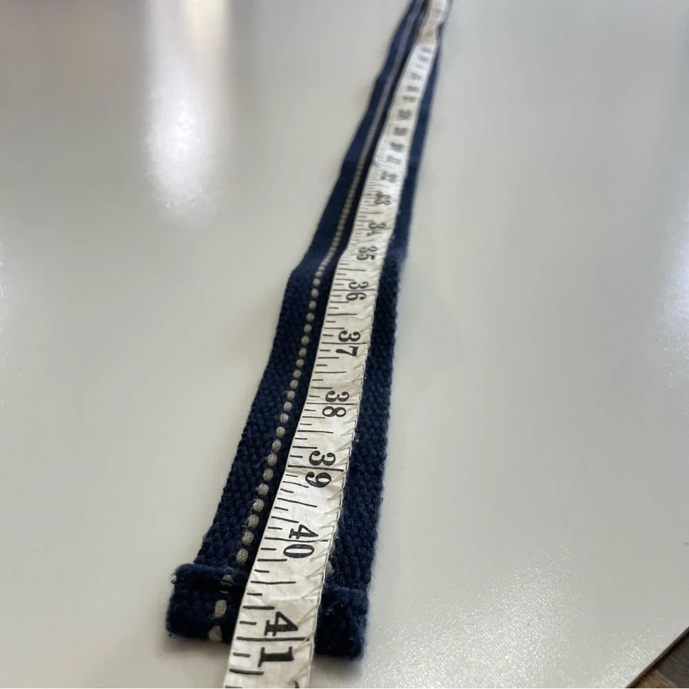Navy Woven Men’s Belt Preppy Nautical Coastal